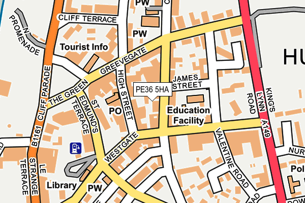 PE36 5HA map - OS OpenMap – Local (Ordnance Survey)