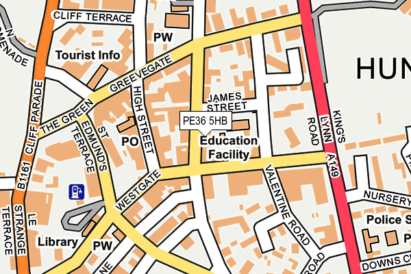 PE36 5HB map - OS OpenMap – Local (Ordnance Survey)