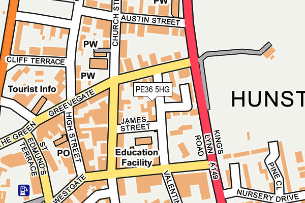 PE36 5HG map - OS OpenMap – Local (Ordnance Survey)