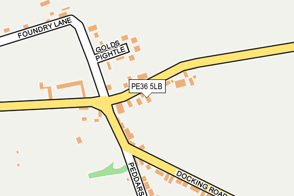 PE36 5LB map - OS OpenMap – Local (Ordnance Survey)
