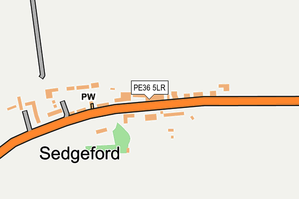 PE36 5LR map - OS OpenMap – Local (Ordnance Survey)