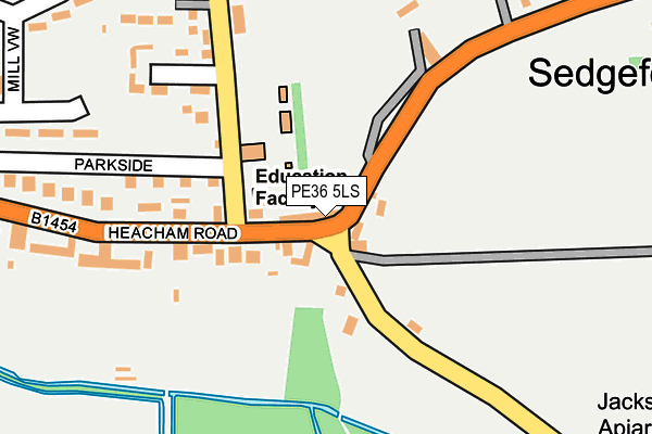 PE36 5LS map - OS OpenMap – Local (Ordnance Survey)