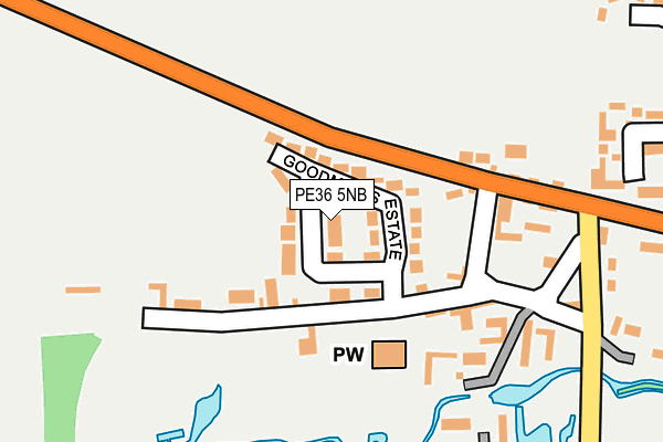 PE36 5NB map - OS OpenMap – Local (Ordnance Survey)