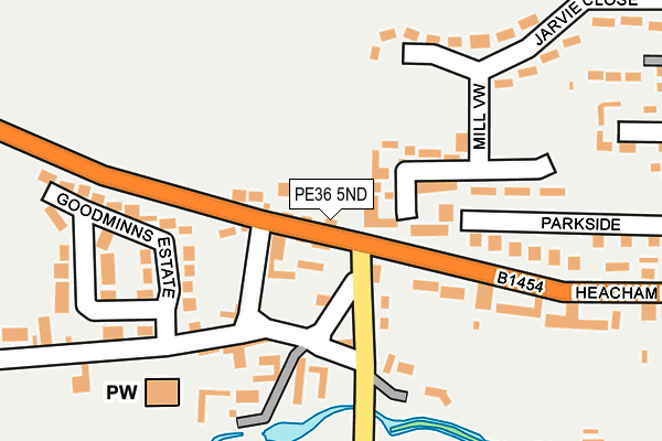 PE36 5ND map - OS OpenMap – Local (Ordnance Survey)