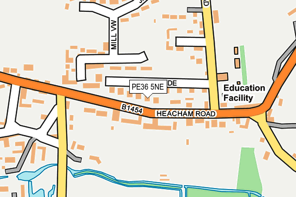 PE36 5NE map - OS OpenMap – Local (Ordnance Survey)