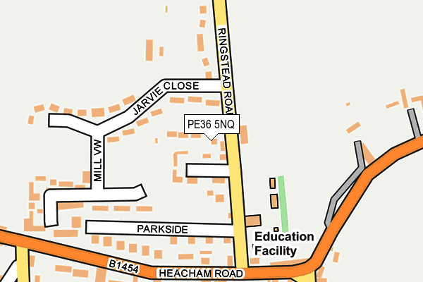 PE36 5NQ map - OS OpenMap – Local (Ordnance Survey)