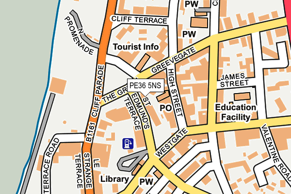 PE36 5NS map - OS OpenMap – Local (Ordnance Survey)