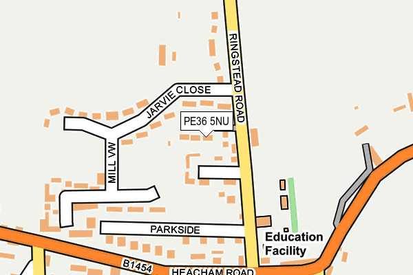 PE36 5NU map - OS OpenMap – Local (Ordnance Survey)