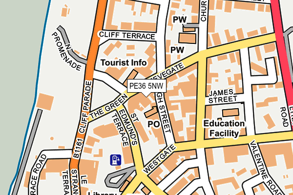 PE36 5NW map - OS OpenMap – Local (Ordnance Survey)