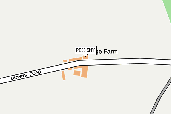 PE36 5NY map - OS OpenMap – Local (Ordnance Survey)