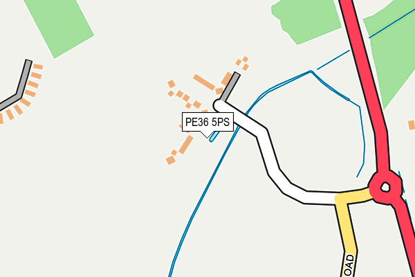 PE36 5PS map - OS OpenMap – Local (Ordnance Survey)
