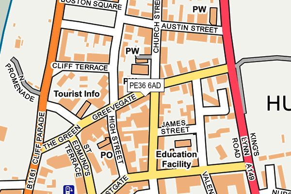PE36 6AD map - OS OpenMap – Local (Ordnance Survey)