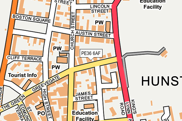 PE36 6AF map - OS OpenMap – Local (Ordnance Survey)