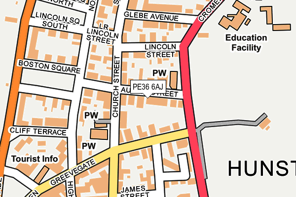 PE36 6AJ map - OS OpenMap – Local (Ordnance Survey)