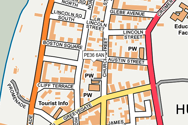 PE36 6AN map - OS OpenMap – Local (Ordnance Survey)