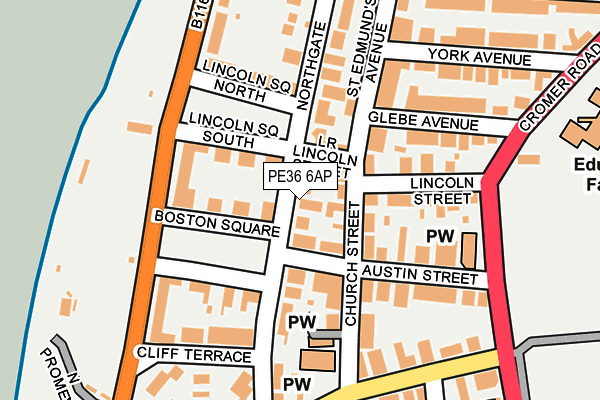 PE36 6AP map - OS OpenMap – Local (Ordnance Survey)