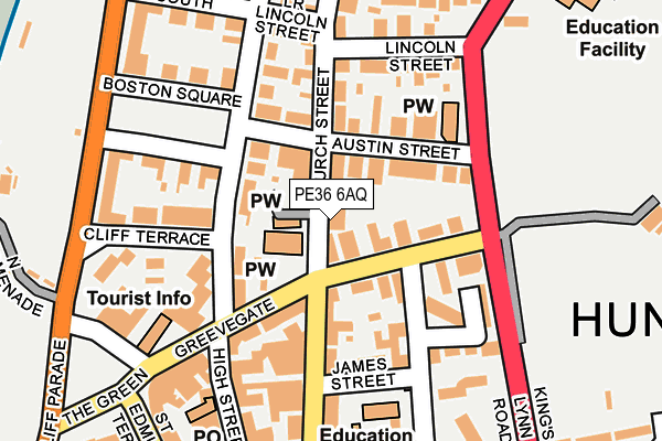 PE36 6AQ map - OS OpenMap – Local (Ordnance Survey)
