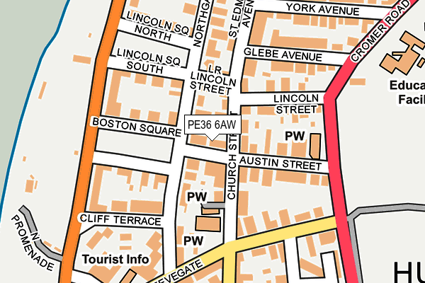 PE36 6AW map - OS OpenMap – Local (Ordnance Survey)