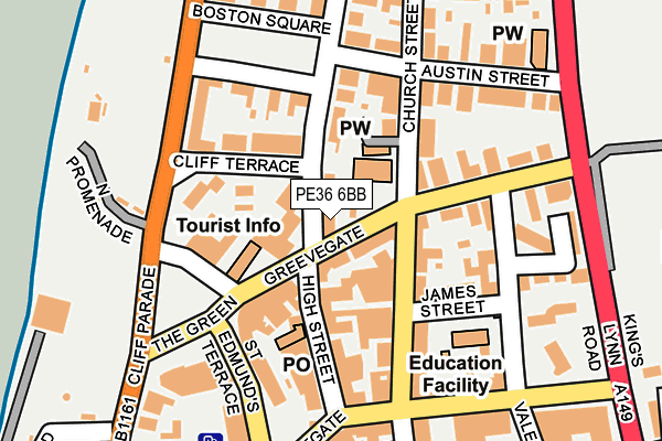 PE36 6BB map - OS OpenMap – Local (Ordnance Survey)