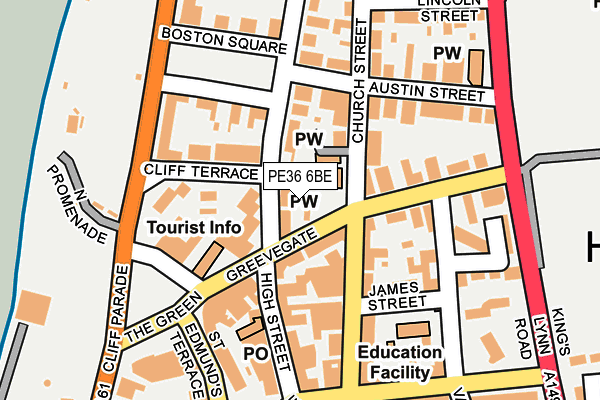 PE36 6BE map - OS OpenMap – Local (Ordnance Survey)