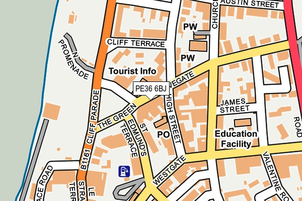 PE36 6BJ map - OS OpenMap – Local (Ordnance Survey)