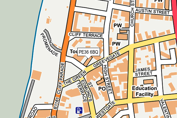PE36 6BQ map - OS OpenMap – Local (Ordnance Survey)