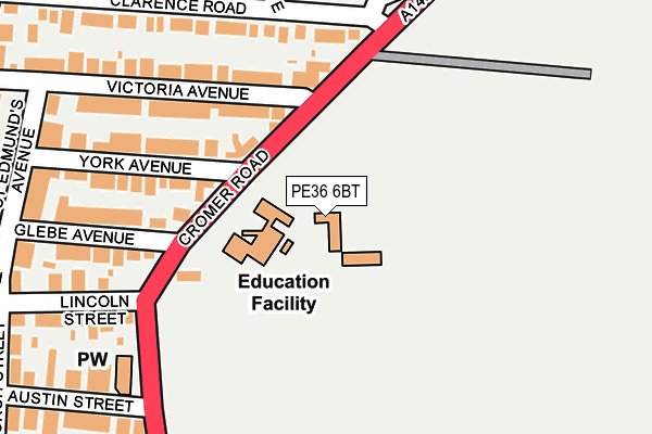 PE36 6BT map - OS OpenMap – Local (Ordnance Survey)