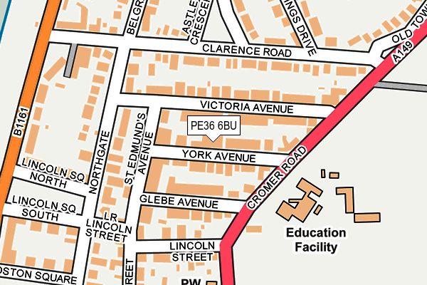 PE36 6BU map - OS OpenMap – Local (Ordnance Survey)