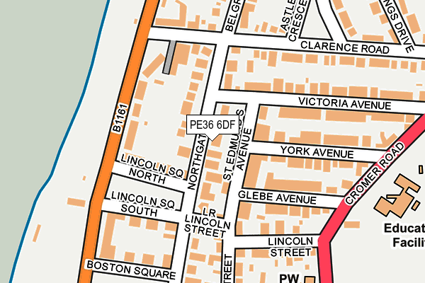 PE36 6DF map - OS OpenMap – Local (Ordnance Survey)