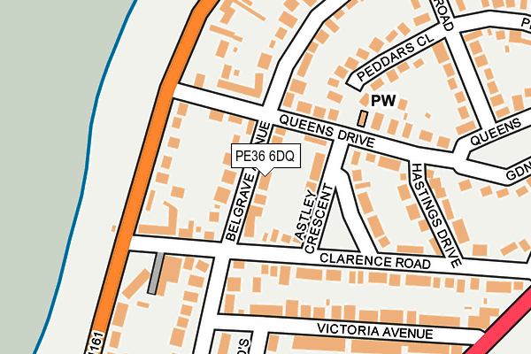 PE36 6DQ map - OS OpenMap – Local (Ordnance Survey)