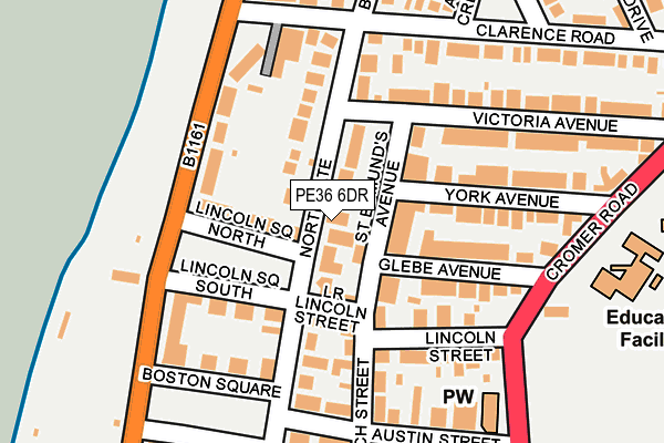PE36 6DR map - OS OpenMap – Local (Ordnance Survey)