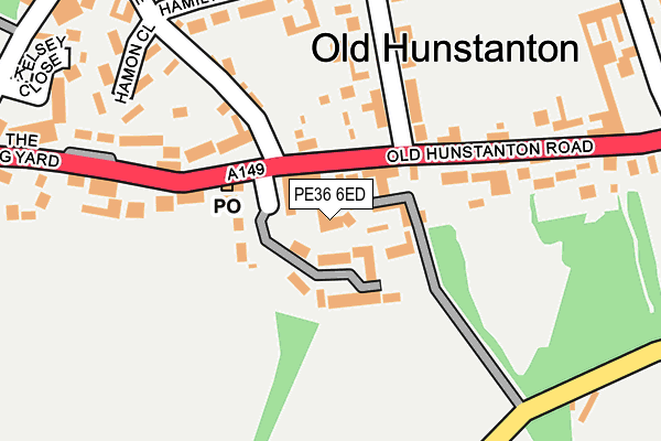 PE36 6ED map - OS OpenMap – Local (Ordnance Survey)