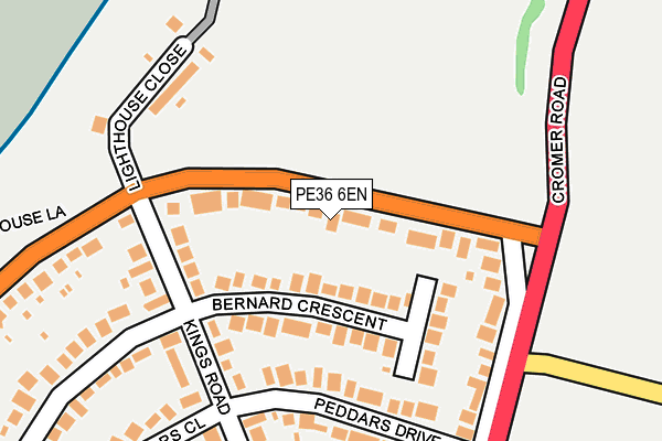 PE36 6EN map - OS OpenMap – Local (Ordnance Survey)
