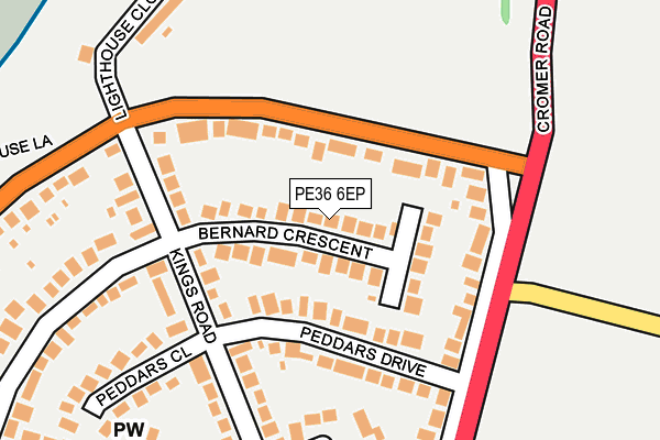 PE36 6EP map - OS OpenMap – Local (Ordnance Survey)