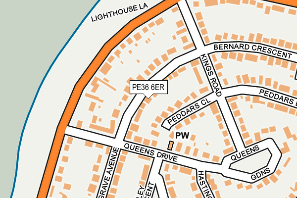 PE36 6ER map - OS OpenMap – Local (Ordnance Survey)