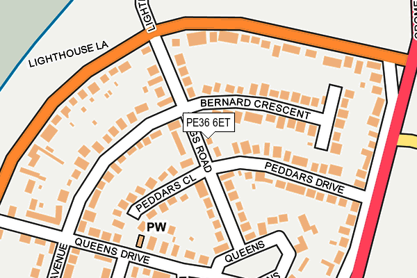 PE36 6ET map - OS OpenMap – Local (Ordnance Survey)