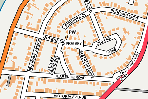 PE36 6EY map - OS OpenMap – Local (Ordnance Survey)