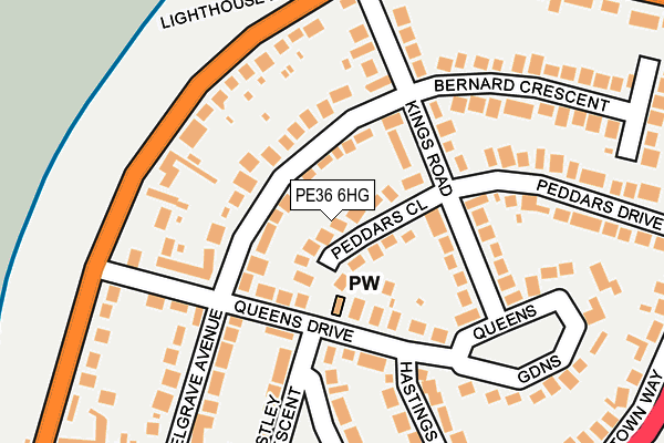 PE36 6HG map - OS OpenMap – Local (Ordnance Survey)