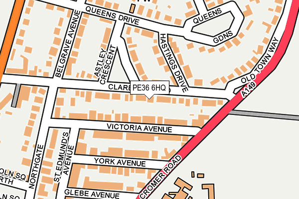 PE36 6HQ map - OS OpenMap – Local (Ordnance Survey)