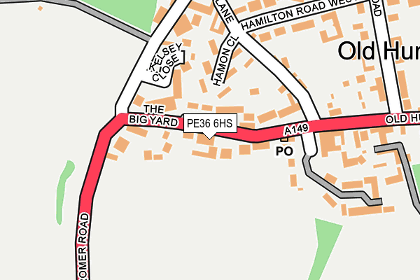 PE36 6HS map - OS OpenMap – Local (Ordnance Survey)