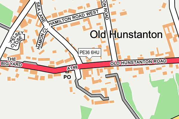 PE36 6HU map - OS OpenMap – Local (Ordnance Survey)