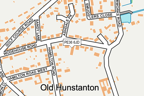 PE36 6JD map - OS OpenMap – Local (Ordnance Survey)