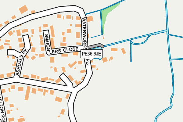 PE36 6JE map - OS OpenMap – Local (Ordnance Survey)