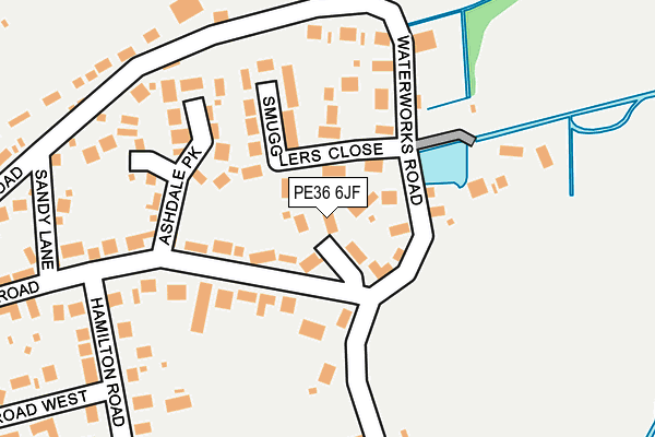 PE36 6JF map - OS OpenMap – Local (Ordnance Survey)