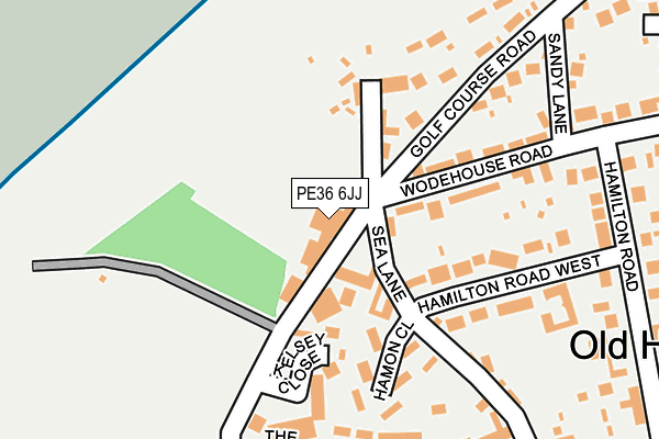 PE36 6JJ map - OS OpenMap – Local (Ordnance Survey)