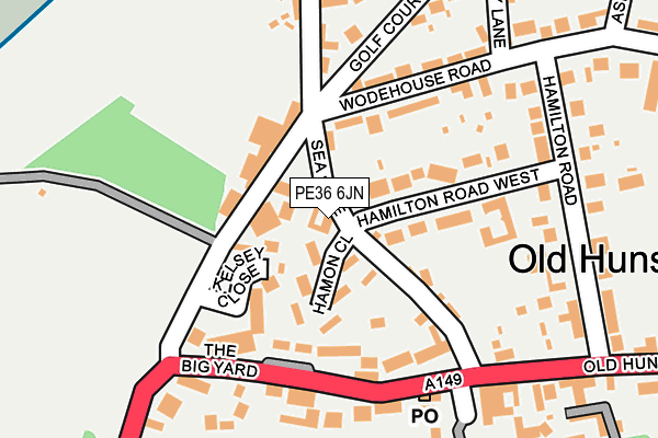 PE36 6JN map - OS OpenMap – Local (Ordnance Survey)