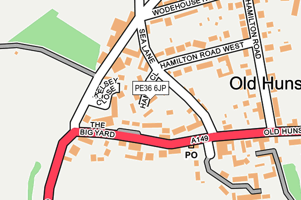 PE36 6JP map - OS OpenMap – Local (Ordnance Survey)