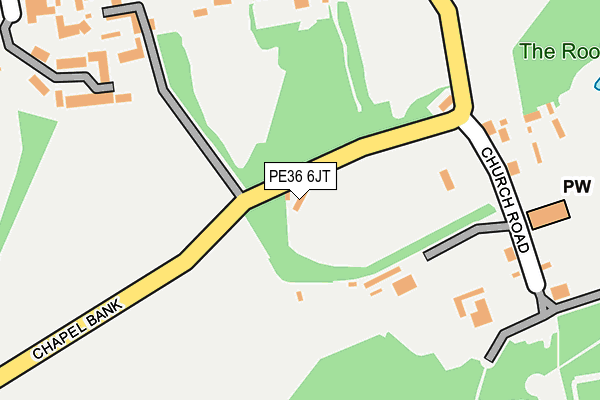 PE36 6JT map - OS OpenMap – Local (Ordnance Survey)