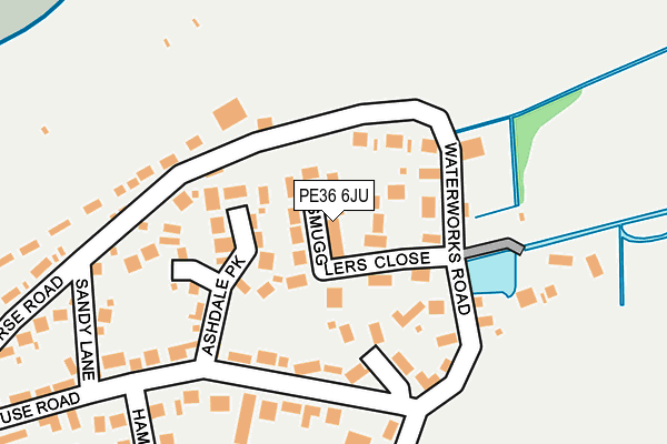 PE36 6JU map - OS OpenMap – Local (Ordnance Survey)
