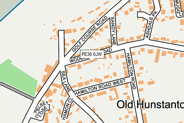 PE36 6JW map - OS OpenMap – Local (Ordnance Survey)